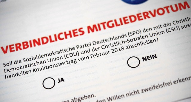 Alle SPD-Mitglieder sind aufgerufen, ihr Kreuzchen zu machen.   | Foto: dpa/BZ-Archiv