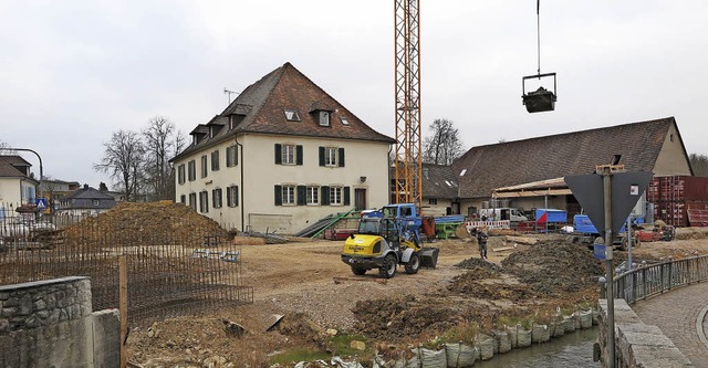 Auf der Baustelle des Schliengener Wei...eiten zur Neustrukturierung begonnen.   | Foto: Dorothee Philipp