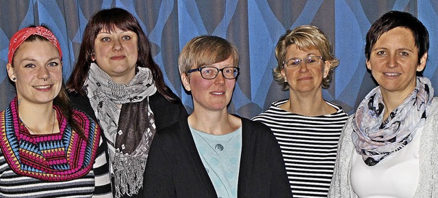 Der aktuelle Vorstand mit (von links) ...rer, Miriam Krner und Heike Richards.  | Foto: Rhein