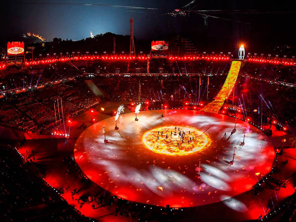 Kunterbunte Abschlussfeier der Olympischen Winterspiele in Pyeongchang