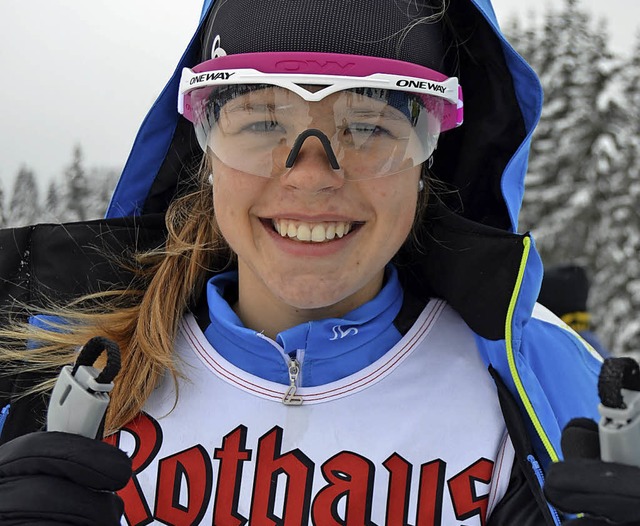 Amelie Wehrle vom SC Hinterzarten gewa...nt der Jugend 16  die Bronzemedaille.   | Foto: junkel