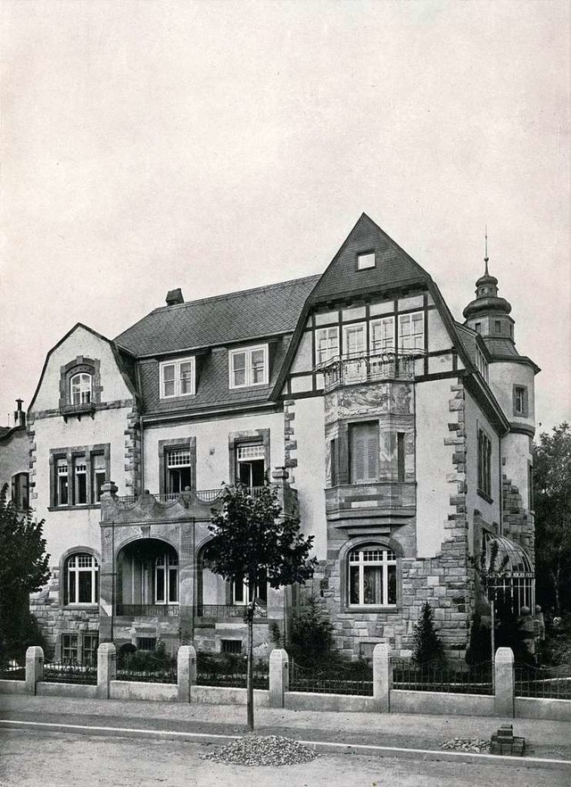 Die Sdseite der Villa Max Kromer in d...uf der historischen Aufnahme zu sehen.  | Foto: Archiv Manfred Gallo
