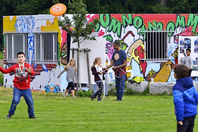 Der Container wurde von Kindern und Ju...chen aus dem Rieselfeld  hergerichtet.  | Foto: Michael Bamberger