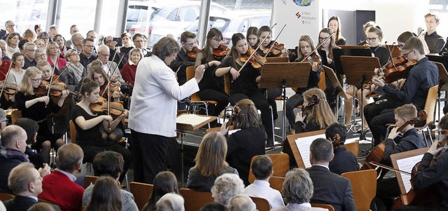 Das  Konzert der Stdtischen Musikschu...te des Autohauses Link stattgefunden.   | Foto: Heidi Fssel