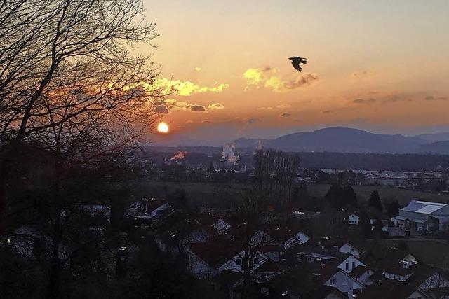 Kalte Winteratmosphre in warmem Licht