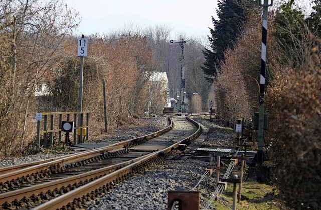 Diese Weiche vor dem Gottenheimer Bahn...ersptungen im S-Bahn-Verkehr fhrte.   | Foto: horst david