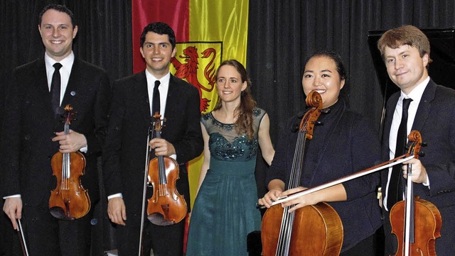 Das Calidore String Quartet mit (von l...te)  im Laufenburger Schlssle auf.     | Foto: Archivfoto: Michael Gottstein