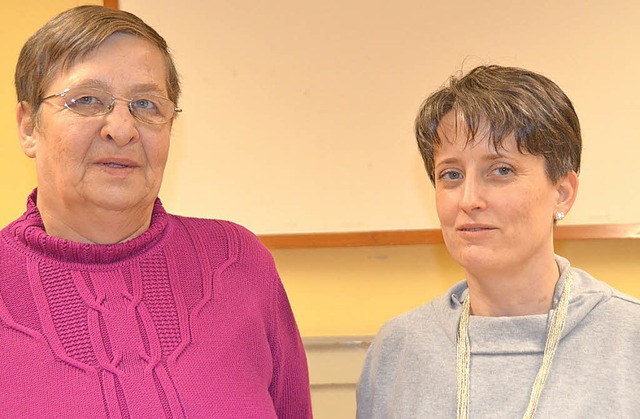 Neu im Vorstand des Gesangvereins Lang...dlbeck und Daniela Thoms (von links).   | Foto: Gabriele Rasenberger