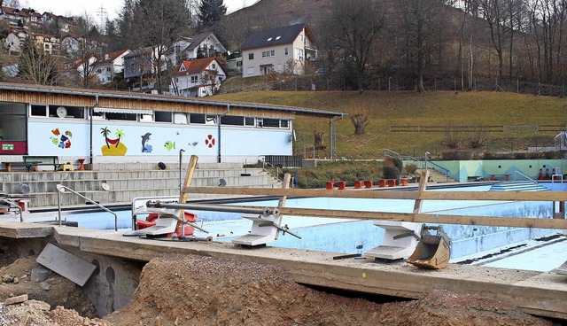 Ob das Zeller Freibad angesichts der B...it laut Brgermeister Palme unsicher.   | Foto: Anja Bertsch