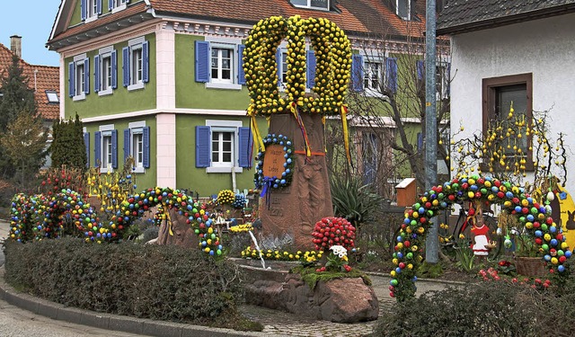 Der Osterbrunnen von Wittenweier soll ...ubilumsjahr 2020 eine Rolle spielen.   | Foto: Beate Rottler