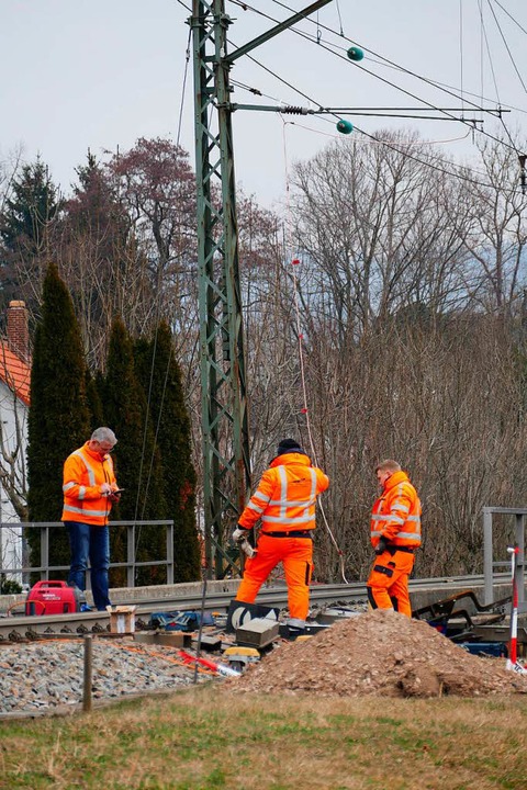 Die Bauarbeiten an der Höllentalbahn h...on begonnen, wie hier bei Kirchzarten.  | Foto: Markus Donner