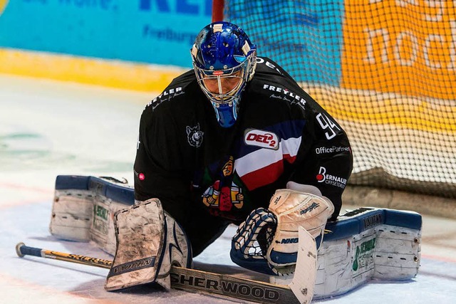 Steht dem EHC Freiburg in den Playdown...Wlfl von den Schwenninger Wild Wings   | Foto: Patrick Seeger