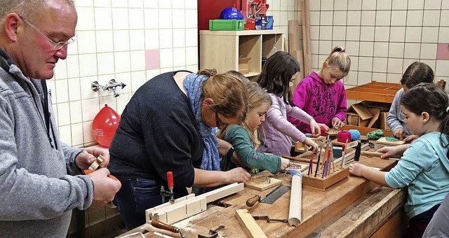 Der neue Werkraum an der Grundschule W...anz seines Wirkens im Jahr 2017 zog.    | Foto: Hans-Jrgen Hege