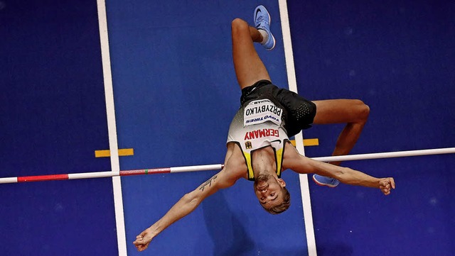 2,29 Meter hat Mateusz Przybylko bei der Hallen-WM in Birmingham bersprungen.   | Foto: AFP