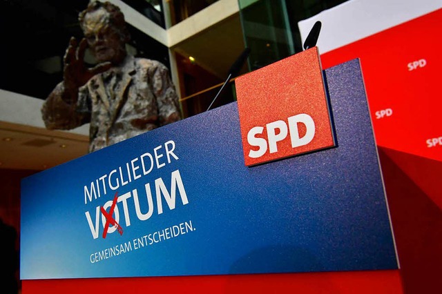 Die SPD-Mitglieder haben entschieden.B... dem berraschend deutlichen Ergebnis.  | Foto: AFP