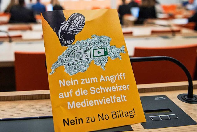 Gut 70 Prozent der Whler in der Schwe...haffung der Schweizer Rundfunkgebhren  | Foto: dpa