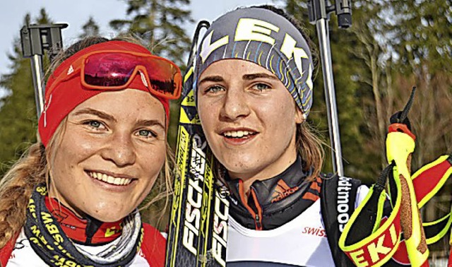 Starkes Duo: Nicola Lange (links) und Emilie Behringer   | Foto: Junkel