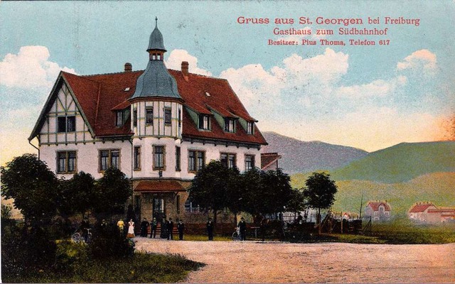 Das &#8222;Gasthof zum Sdbahnhof&#822...ch einst auf St. Georgener Gemarkung.   | Foto: Archiv Hans-Jrgen Oehler