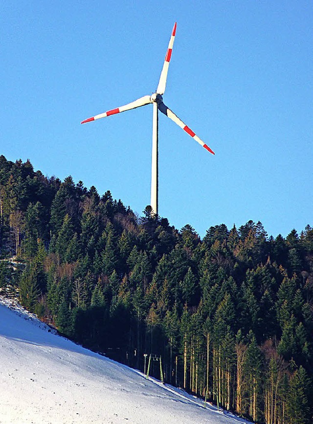 Das alte Windrad am Ittenschwander Hor... lange Zeit das einzige im Landkreis.   | Foto: Sattelberger