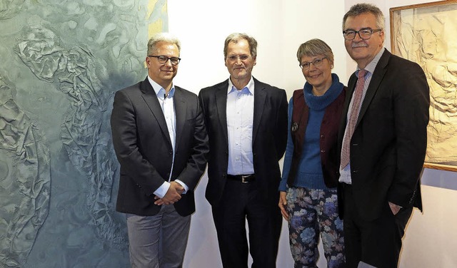 Museumsleiter Jan Merk und Manfred Bos...  Inga Pohlmann und Siegmund Kopitzky.  | Foto: Dop