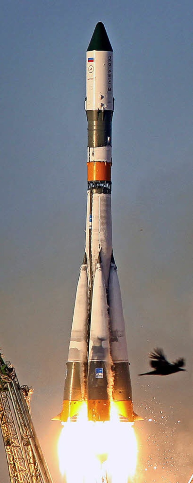 Russische Rakete auf dem Weg zur Raumstation ISS   | Foto: AFP