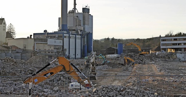 Voll im Gange ist der Rckbau des ehem... bisher nicht verkauft werden konnte.   | Foto: Manfred Dinort