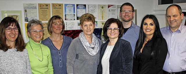 Der neugewhlte Vorstand des Akkordeon...tphal, Tanja Rauschenberger, Arno Gtz  | Foto: Rolf Reimann