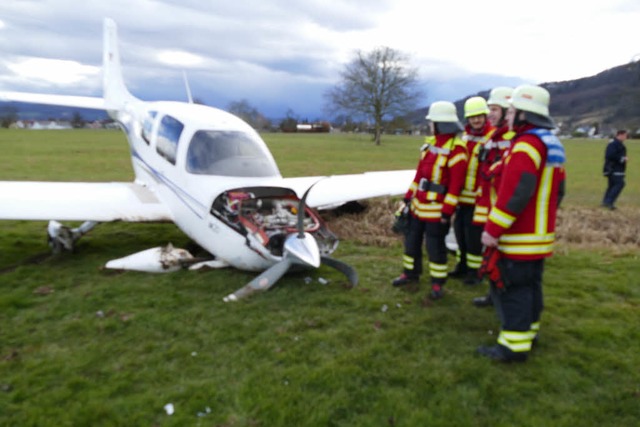 Unfall am Flugplatz in Rheinfelden-Herten.  | Foto: Ingrid Bhm-Jacob