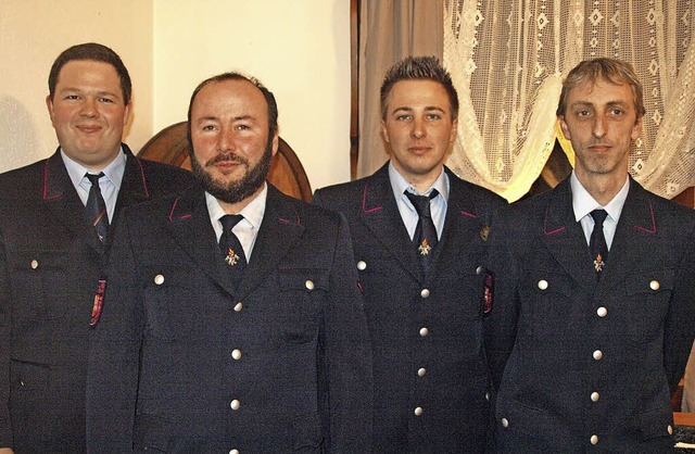 Bei der Versammlung der Feuerwehrabtei...h Denz und Bernhard Zipfel (von links)  | Foto: Karin Stckl-Steinebrunner