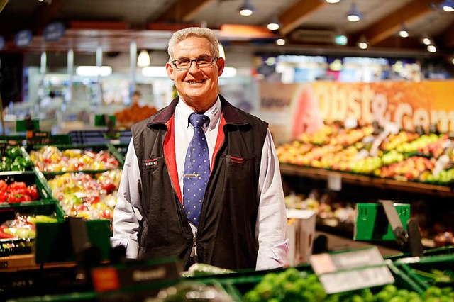 Helmut Kohler war Lebensmittelhndler ...hopfheimer Edeka Kohler-Niederlassung.  | Foto: Christoph Breithaupt