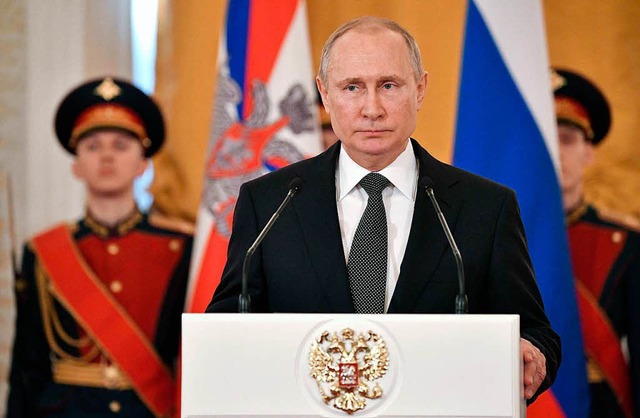 Wladimir Putins Sieg gilt als sicher.  | Foto: AFP