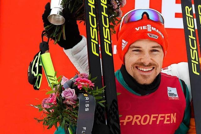 Fabian Riele aus St. Mrgen springt und luft in Oslo auf Platz zwei