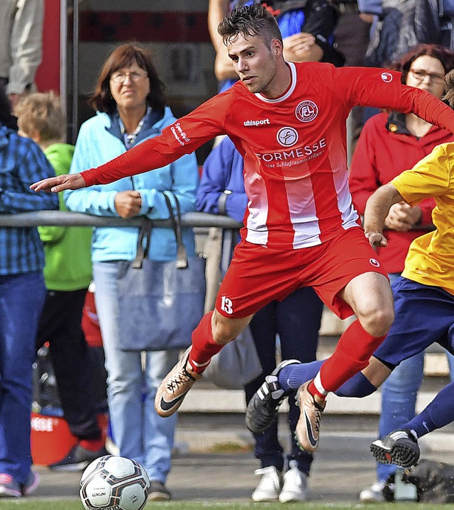 Marco Kopp traf mit einem spten Treff...Rothosen im Landesliga-Auswrtsspiel.   | Foto: Wolfgang Scheu (A)