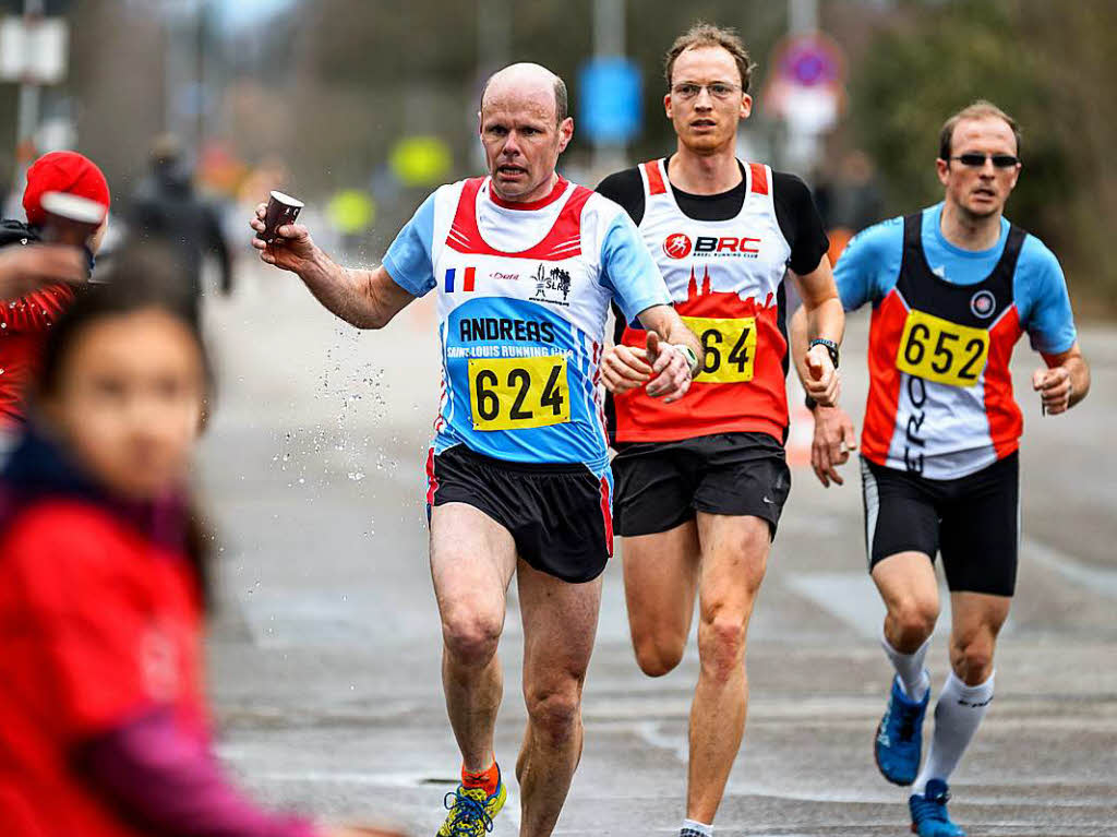 Andreas Bhler (links) beim Zehn-Kilometer-Lauf