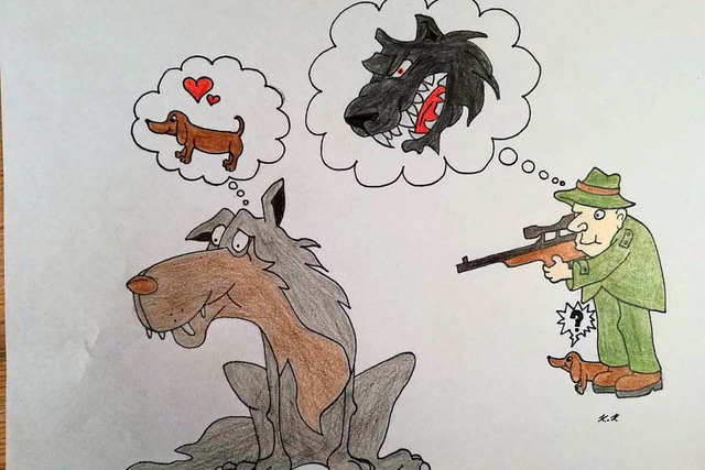 Ist der Wolf tatschlich eine Bedrohung fr den Menschen?   | Foto: Illu: Karlotta keller