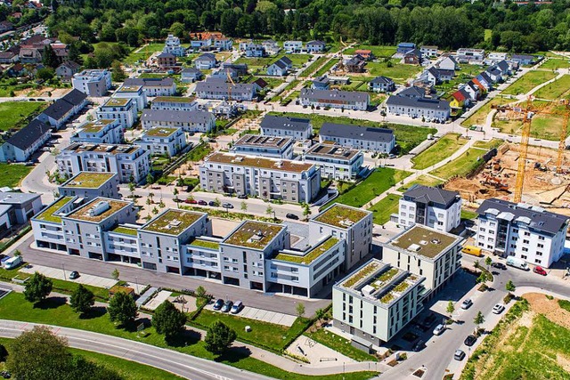 In diesen Baugebieten in Bad Krozingen sollen bezahlbare Wohnungen entstehen.   | Foto: Matthias Weniger