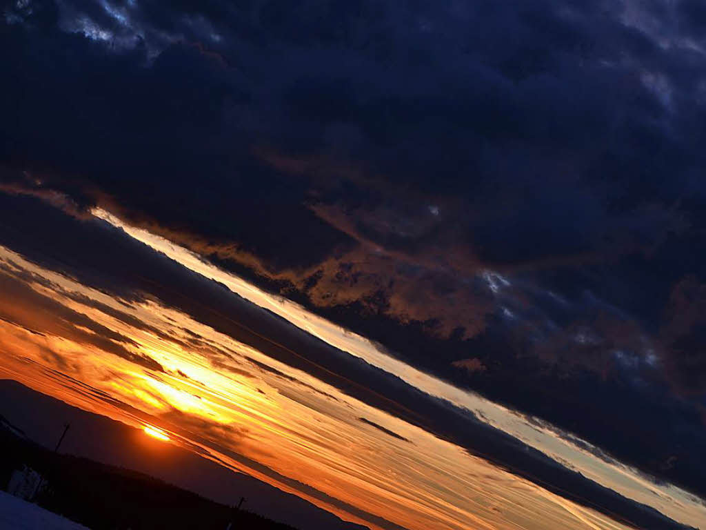 Zwischen Sonnenuntergang und Alpensicht: Beim jngsten 