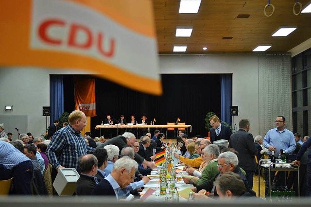 Basis-Arbeit der Kreis-CDU mit Delegie... der Schlosswaldhalle von Berghaupten   | Foto: Harald Rudolf