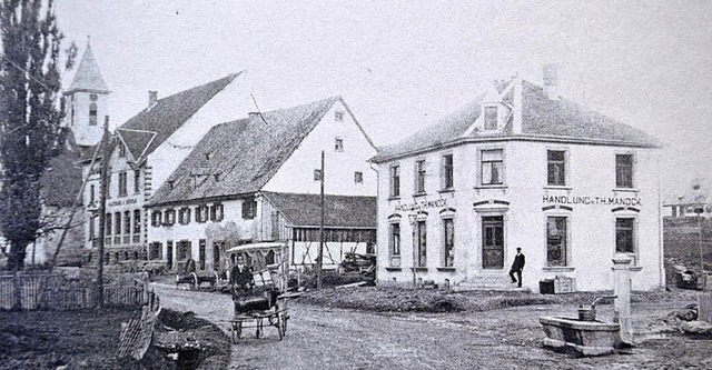Ortskern von Rtenbach im Oktober 1898... die Handlung Schiele und die Kirche    | Foto: Repro Liane Schilling
