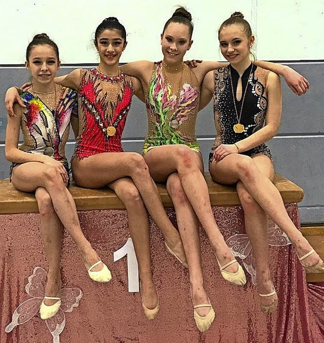 Die erfolgreichsten Lahrer Gymnastinne..., Karolina Tumanova und Lea Hoffmann.   | Foto:  Verein