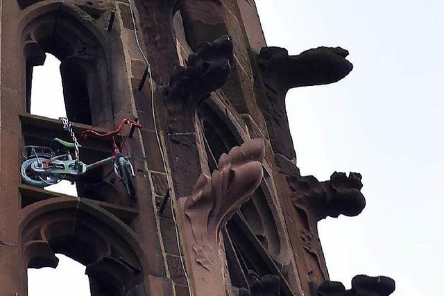 Lebensgefährliche Aktion auf dem Freiburger Münsterturm