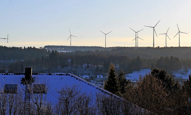 So wrde der Windpark Brunlingen auss...ntstrae aus. Bild: DGE Wind Baar eins  | Foto:  Privat
