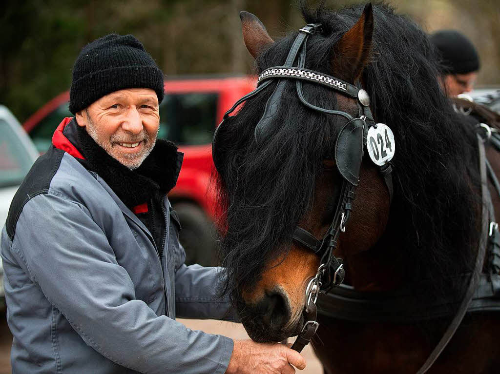 Werner Blattert aus Bonndorf Dillendorf mit dem Braunen Leonhard.