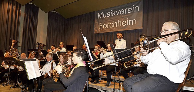 Der Musikverein Forchheim begeisterte bei seinem Jahreskonzert.  | Foto: Roland Vitt