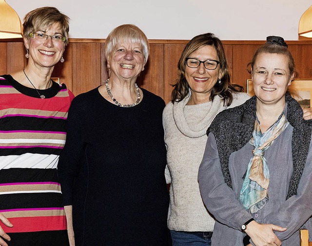 Der neue Vorstand des Partnerschaftsve...nd Katrin Lamatsch (Schriftfhrerin).   | Foto: Gabriele Zahn