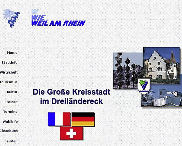 So sah die Weiler Homepage 1998 aus.   | Foto: zvg