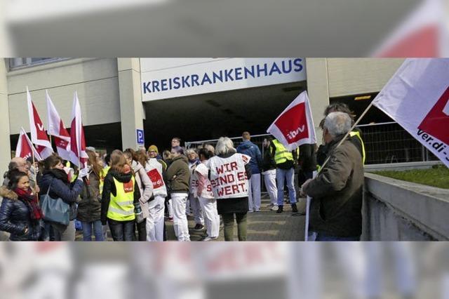 Warnstreik am Kreiskrankenhaus