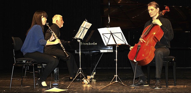 Die Musiker Mei Osato (Klarinette), Az...ello) berzeugten mit ihrem Programm.   | Foto: Hildegard Karig