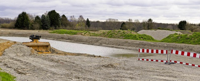 Das geplante  Versickerungsbecken Waid...r Baustelle wieder gearbeitet werden.   | Foto: Archiv:Agnes Pohrt