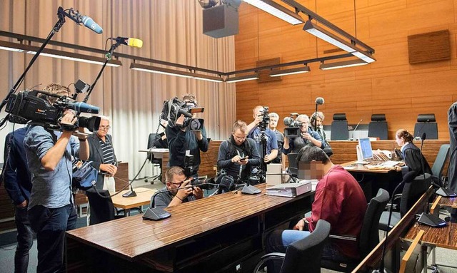 Hussein K. im Landgericht im September 2017.  | Foto: AFP